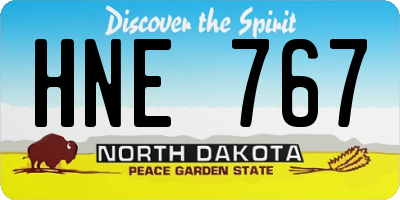 ND license plate HNE767