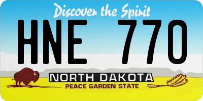 ND license plate HNE770