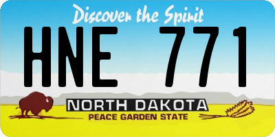 ND license plate HNE771