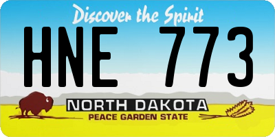 ND license plate HNE773