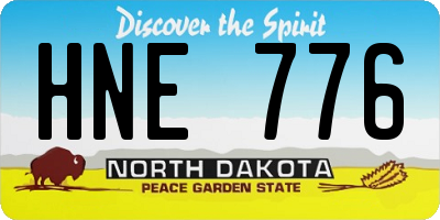 ND license plate HNE776