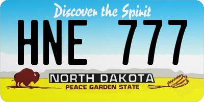 ND license plate HNE777