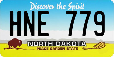 ND license plate HNE779