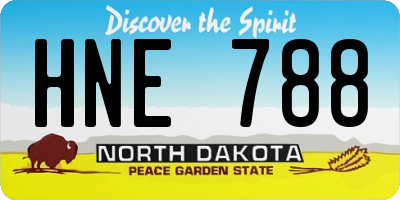 ND license plate HNE788