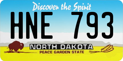 ND license plate HNE793