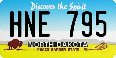 ND license plate HNE795