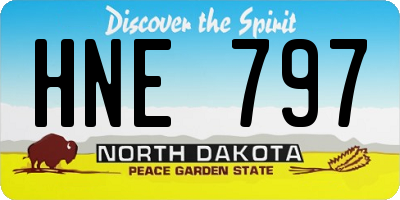 ND license plate HNE797