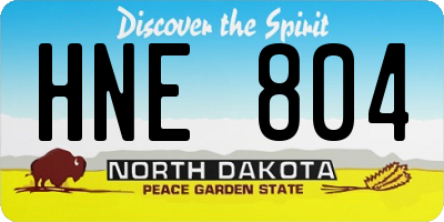 ND license plate HNE804