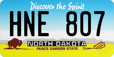 ND license plate HNE807