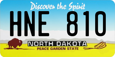 ND license plate HNE810