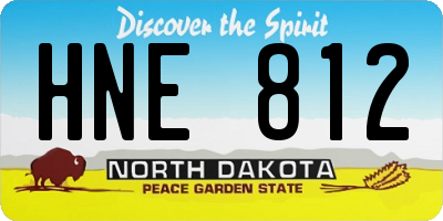 ND license plate HNE812