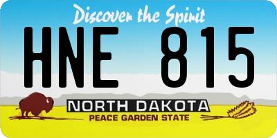 ND license plate HNE815