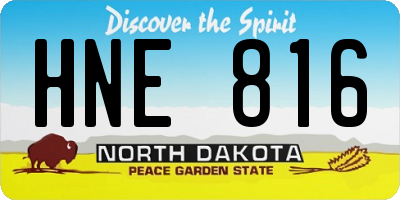 ND license plate HNE816