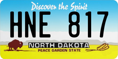ND license plate HNE817