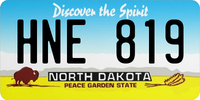 ND license plate HNE819