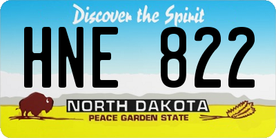 ND license plate HNE822