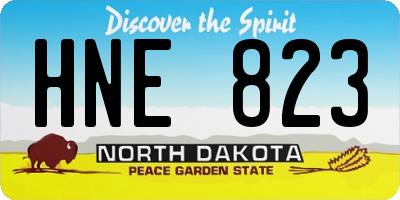 ND license plate HNE823