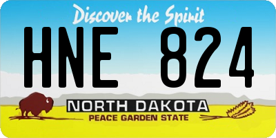 ND license plate HNE824