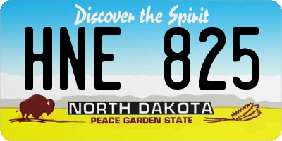 ND license plate HNE825