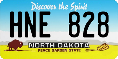 ND license plate HNE828