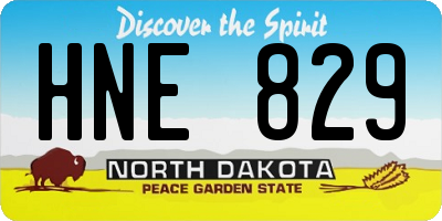 ND license plate HNE829