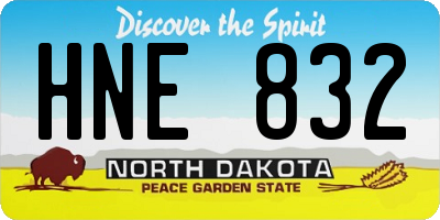 ND license plate HNE832