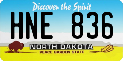 ND license plate HNE836