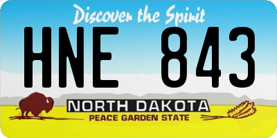 ND license plate HNE843