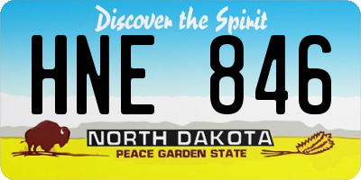 ND license plate HNE846