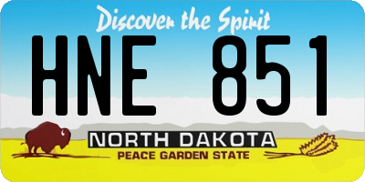 ND license plate HNE851