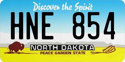 ND license plate HNE854