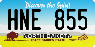 ND license plate HNE855