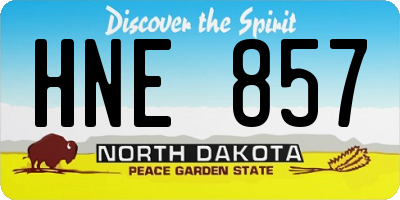 ND license plate HNE857