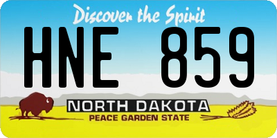 ND license plate HNE859