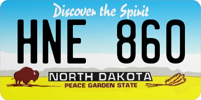 ND license plate HNE860