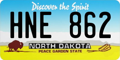 ND license plate HNE862