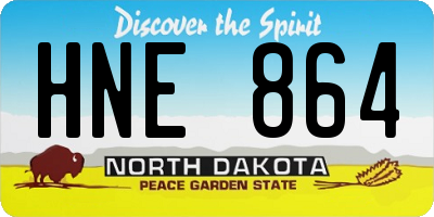 ND license plate HNE864