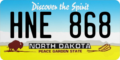 ND license plate HNE868