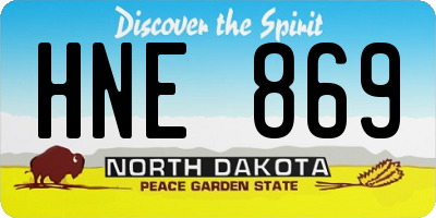 ND license plate HNE869