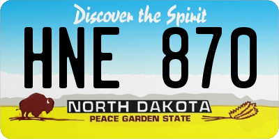 ND license plate HNE870