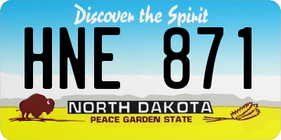 ND license plate HNE871