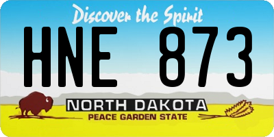 ND license plate HNE873