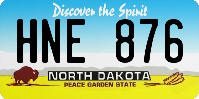 ND license plate HNE876