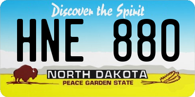 ND license plate HNE880