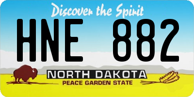 ND license plate HNE882