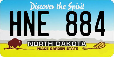 ND license plate HNE884