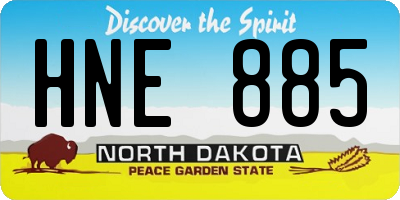 ND license plate HNE885