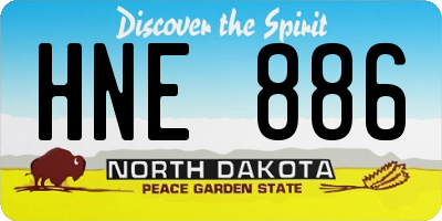 ND license plate HNE886