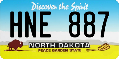 ND license plate HNE887