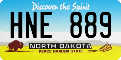 ND license plate HNE889